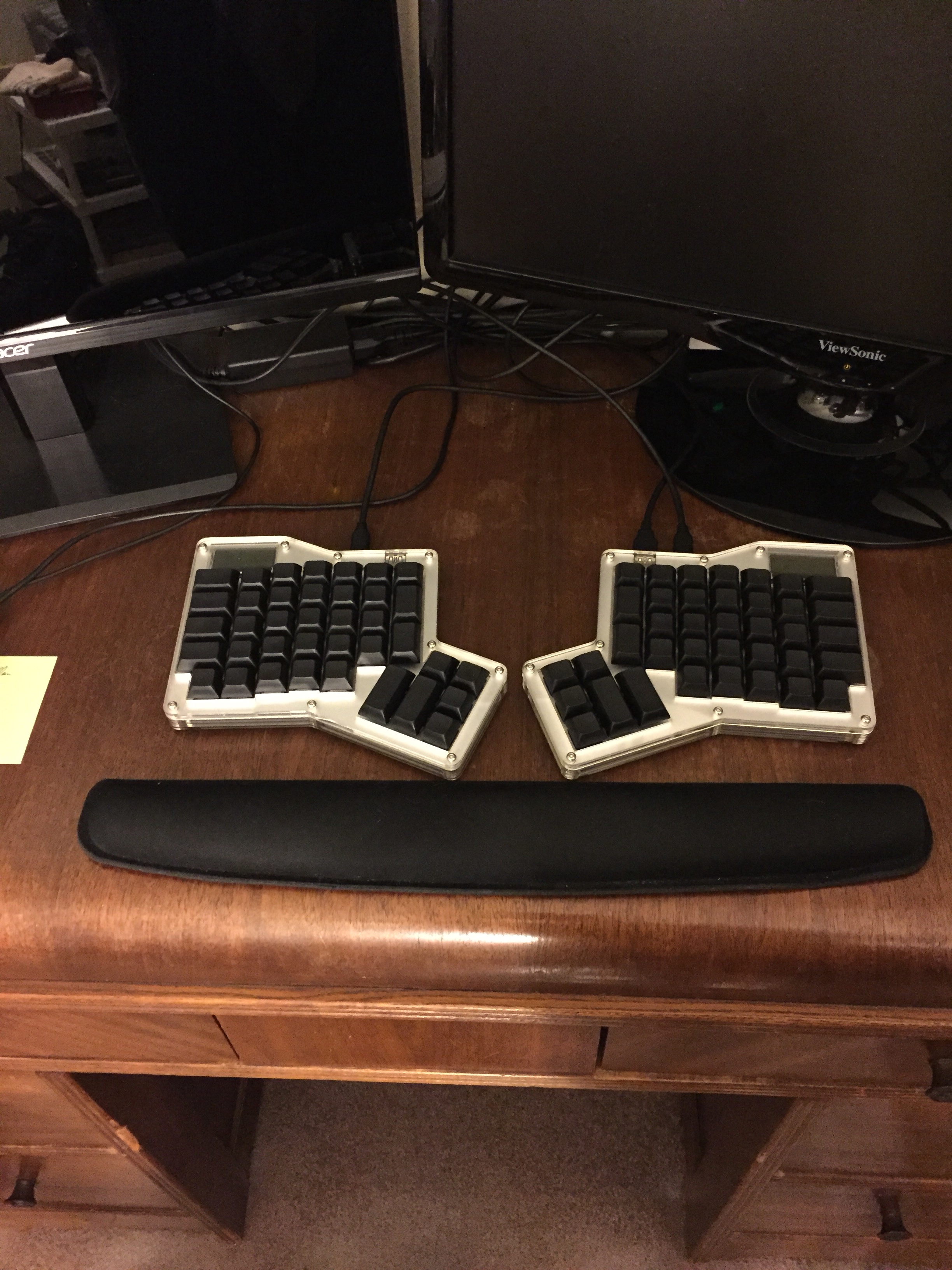 My Ergodox on my desk